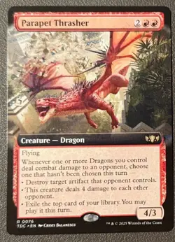 Parapet Thrasher Borderless #76 Commander Tarkir Dragonstorm MTG TDC Rare - Image 1