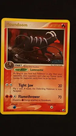 Houndoom 7/115 — Pokemon EX Unseen Forces (2005) — Reverse Holo Stamped — LP - Image 1