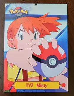 NM! 1999 Pokemon TV Animation Series 1 Misty #TV3 Black Logo - Image 1