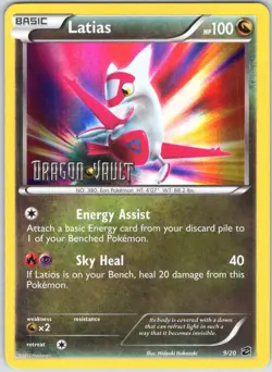 Latias 9/20 Holo Rare Dragon Vault Pokemon NM - Image 1