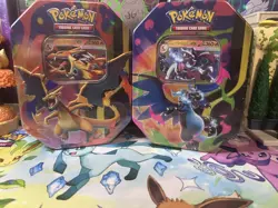 Pokemon TCG - 🔥 Mega Charizard X ex AND Y ex Tin Set 🐉 - New / Sealed In Hand - Image 1