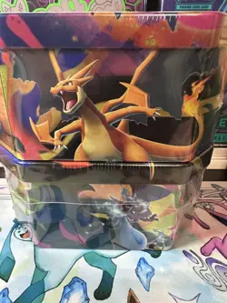 Pokemon TCG - 🔥 Mega Charizard X ex AND Y ex Tin Set 🐉 - New / Sealed In Hand - Image 3