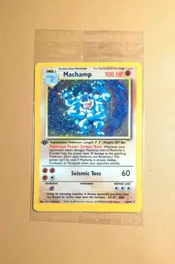 Pokemon TCG - Multi Error - Sealed 1st Edition Machamp - Base Set - 8/102 - Image 1