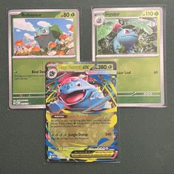 Bulbasaur - Ivysaur - Mega Venusaur ex – Evolution Line – Pokemon TCG - Image 1