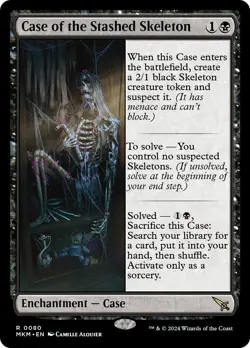 MTG Case of the Stashed Skeleton [Murders at Karlov Manor] Foil Near Mint Magic - Image 1