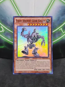 Yugioh Toon Ancient Gear Golem DRL2-EN022 Super Rare 1st Edition NM - Image 1