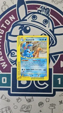 Azumarill Holo Rare H4/H32 Aquapolis 2003 Pokemon E-reader WOTC Card - LP - Image 1