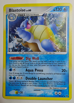 Blastoise 2/127 Platinum Holographic Rare Pokemon Card - Image 1