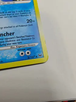 Blastoise 2/127 Platinum Holographic Rare Pokemon Card - Image 4