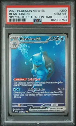 PSA 10 BLASTOISE ex 200/165 | 151 SIR Full Art English Graded Pokemon Card HK - Image 1