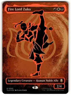 Fire Lord Zuko 2025 Avatar The Last Airbender Borderless Neon Ink Foil #0360 - Image 1
