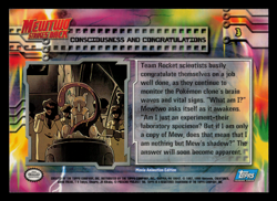 NM - Topps Pokemon Consciousness and Congratulation #3 The First Movie (Blue) - Image 2