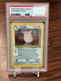 1999 Pokemon Jungle #1 Clefable Holo PSA 6 - Image 1