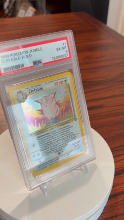 1999 Pokemon Jungle #1 Clefable Holo PSA 6 - Image 2