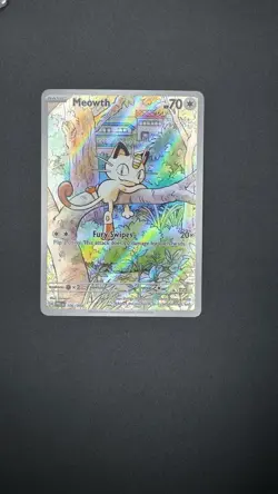 Pokemon TCG Meowth Phantasmal Flames 106/094 Illustration Rare NM - Image 3