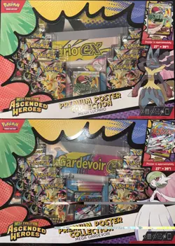 Pokemon Ascended Heroes Premium Poster Collection Mega Lucario + Mega Gardevoir - Image 1
