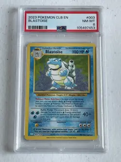 PSA 8 BLASTOISE HOLO! NM-MINT! 2023 Pokemon TCG Classic Deck #003/034 - Image 1