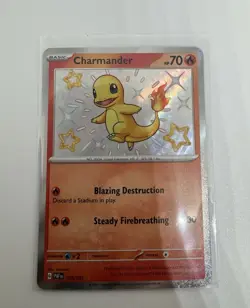 Pokemon TCG Charmander 109/091 SV Paldean Fates Shiny Rare Holo English - Image 1