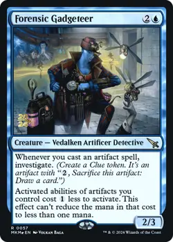 MTG Forensic Gadgeteer [Murders at Karlov Manor Prerelease Promos] Foil Near Min - Image 1