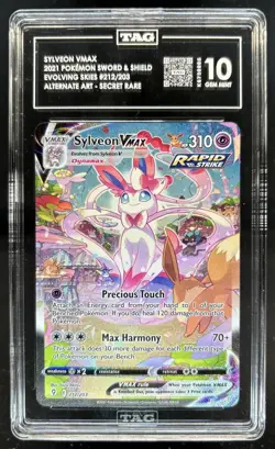 Pokemon SWSH Evolving Skies Sylveon VMAX #212/203 TAG 10 - Image 1