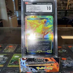 Final Fantasy Neon Ink Yellow Traveling Chocobo Foil MTG 0551a Borderless Cgc 10 - Image 1