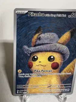 Pikachu with Grey Felt Hat - Van Gogh Promo SVP 085 Pokemon NM - Image 2