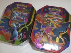 Pokemon TCG Mega Charizard Tin Charizard X +Y EX Collectors Tin - Image 1