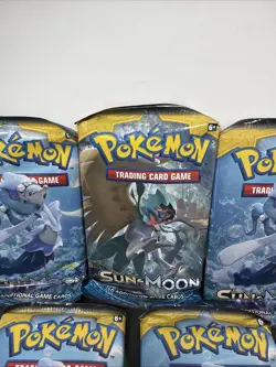 Pokemon TCG Sun & Moon Base Set Sealed Booster Lot Of 5 Primarina Decidueye Art - Image 3