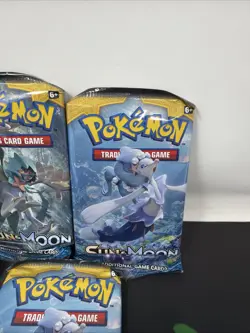 Pokemon TCG Sun & Moon Base Set Sealed Booster Lot Of 5 Primarina Decidueye Art - Image 4