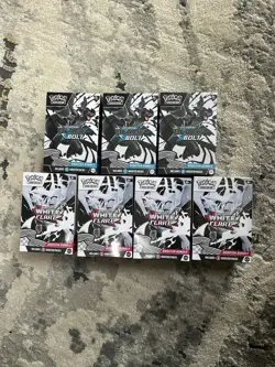 Pokemon 4x White Flare And 3x Black Bolt Booster Bundles New Sealed (42 Packs) - Image 1