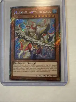 Mermail Abyssmegalo RA04-EN191 1st Edition Platinum Secret Rare Yu-Gi-Oh! NM - Image 1