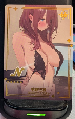 Miku Nakano N-66 Genki Parade Goddess Story Card Waifu Anime - Image 1