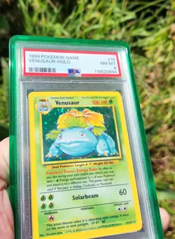 Pokemon Venusaur Base Set Holo Unlimited Rare Card 15/102 1999 PSA 8 - Image 3