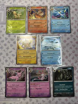 Prismatic Evolutions Costco Cosmos Holo Promo Cards Full Set Of 8 Eeveelutions - Image 1