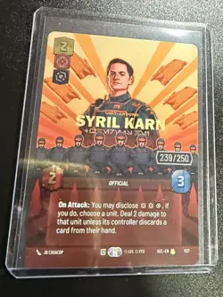 Syril Karn #1137 Prestige Foil Star Wars Unlimited Card 239 of 250 - Image 1