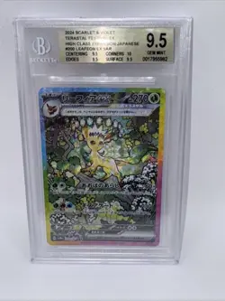 BGS 9.5 Pokemon TCG Leafeon EX SAR Terastal Festival Japanese Card High Class - Image 1
