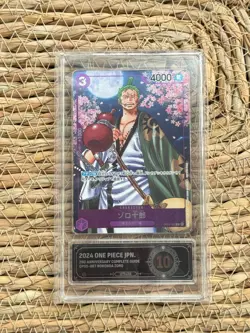 PCG Metallic Black 10 Japanese One Piece 2024 ZORO-JUUROU OP05-067 Card - Image 1