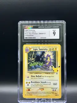 Light Toxtricity CGC 9 SWSH137 Celebrations Black Star Promo Holo - 2021 Pokemon - Image 1