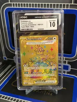 TERAPAGOS EX CGC 10 2025 POKEMON SV PRISMATIC EVOLUTIONS - PRE EN #180/131 HOLO - Image 1