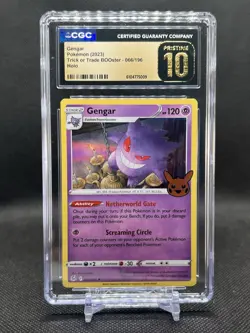 🔥CGC PRISTINE 10🔥GENGAR POKEMON TRICK OR TRADE BOOSTER 066/196 - Image 1