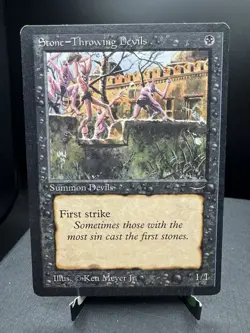 MTG Arabian Nights Stone- Throwing Devils Banned LP - Image 1