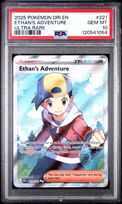 ETHAN'S ADVENTURE #221 PSA 10 2025 POKEMON DRI EN-DESTINED RIVALS ULTRA RARE - Image 1