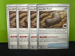 4 x Antique Jaw Fossil - 068/088 Perfect Order - Playset - Pre release Pokemon - Image 1