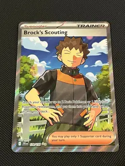 Pokemon TCG Journey Together 179/159 Brock’s Scouting Ultra Rare - NM - Image 1