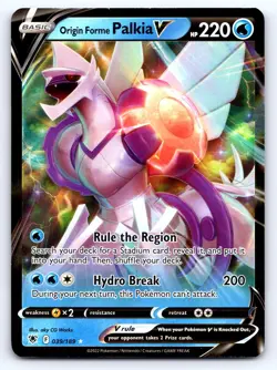 Origin Forme Palkia V 039/189 Holo V Rare Astral Radiance Pokemon Near Mint - Image 1