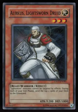 Aurkus, Lightsworn Druid LODT-EN081 Super Rare TWED YU-GI-OH - Image 1