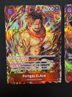 One Piece Sabo OP05-007 & Portgas.D.Ace ST15-005 Illustration Box 5 Promo MINT - Image 3