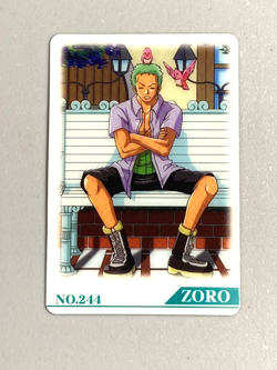 Roronoa Zoro - No.244 - One Piece Gummy Plastic Vintage Card Japanese - Image 1