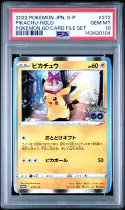 Pikachu Holo 272/S-P Pokemon Go Card File Set S Promo Pokemon Japanese PSA 10 - Image 1