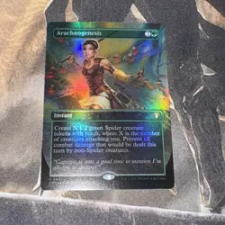 Arachnogenesis X1 Mtg Commander Masters Nm Foil Borderless - Image 1